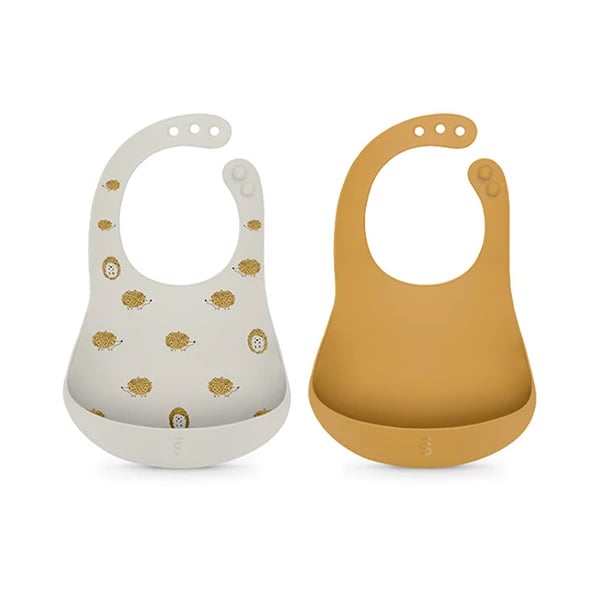 Suavinex Babete Silicone Soft Flex Cinza/Amarelo